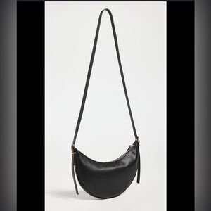 Madewell Black Leather Crescent  Shoulder Bag